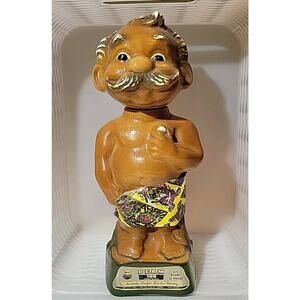 1975 Jim Beam United Airlines 10th Anniv Hawaiian Golf Open Menehune Decanter